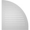 Ekena Millwork Quarter Round Top Left Surface Mount PVC Gable Vent w/ 3-1/2"W x 1"P Standard Frame, 34"W x 38"H GVPQL34X3801SF - alternate 4